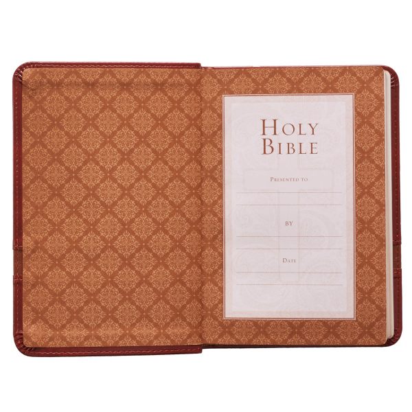 KJV Brown Faux Leather Compact Bible Large Print Red Letter - Image 17