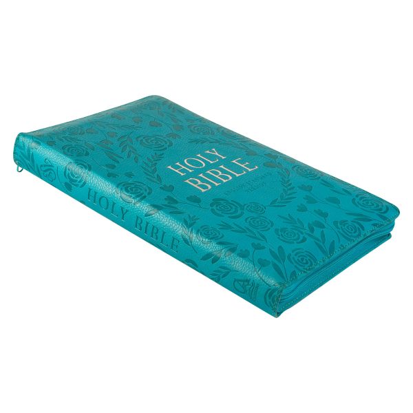 ESV Turquoise Faux Leather Standard Bible Thumb Indexed With Zip - Image 18