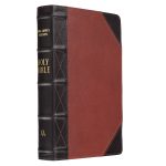 KJV Brandy & Dark Brown Genuine African Leather Bible Giant Print Indexed Red Letter - Image 18