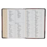 KJV Brandy & Dark Brown Genuine African Leather Bible Giant Print Indexed Red Letter - Image 21