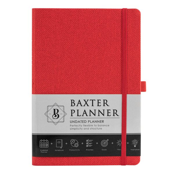 Baxter Undated Planner Red (Durable Synthetic Fibre Flexcover) - Image 15