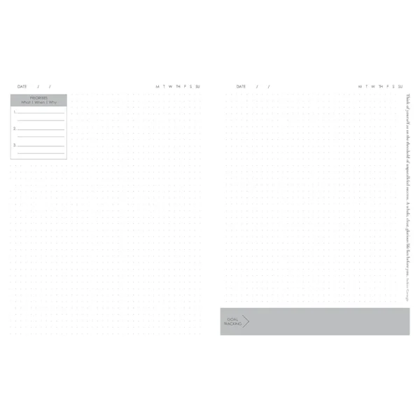 Baxter Undated Planner A4 Grey (Durable Synthetic Fibre Flexcover) - Image 2
