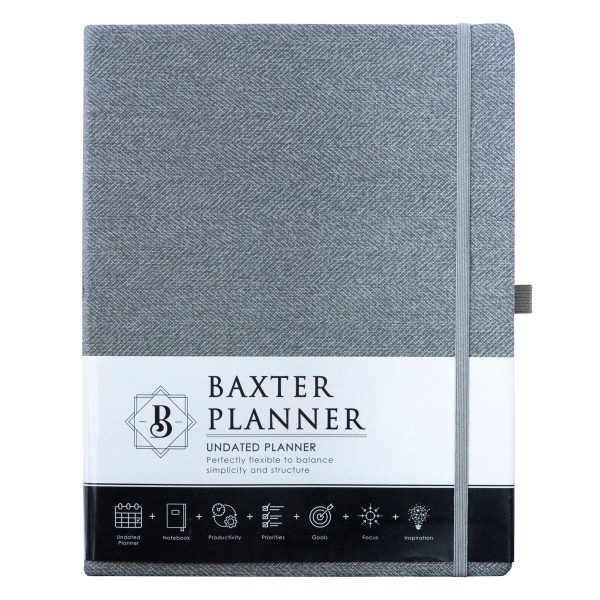 Baxter Undated Planner A4 Grey (Durable Synthetic Fibre Flexcover) - Image 10
