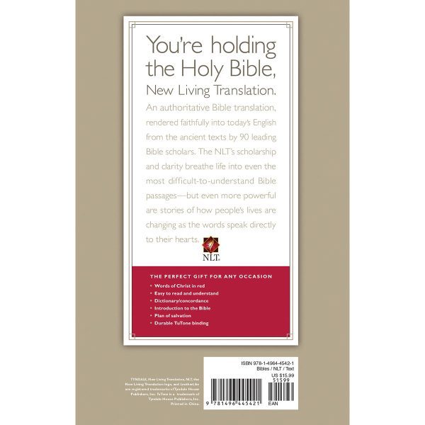 NLT Blue Faux Leather Premium Gift Bible Red Letter - Image 10
