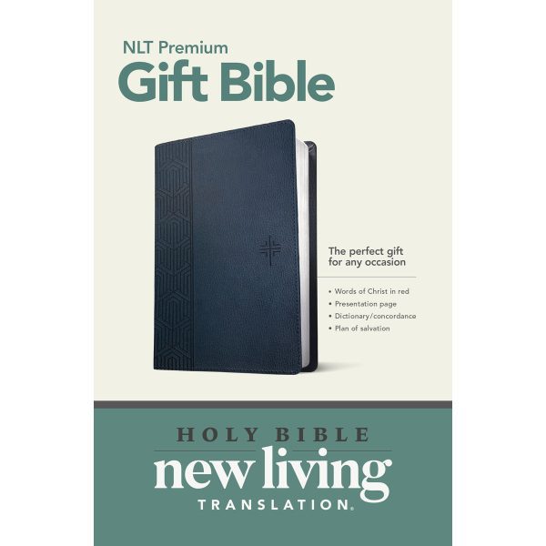 NLT Blue Faux Leather Premium Gift Bible Red Letter - Image 11