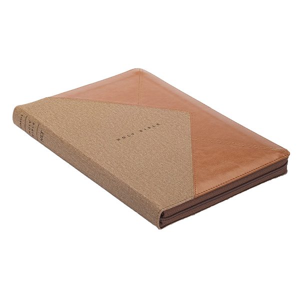 NLT Filament Thinline Reference Bible, Large Print, Stone & Camel With Zip (Imitation Leather) - Image 10