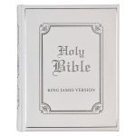 KJV White Faux Leather Family Bible Double Column Format - Image 7