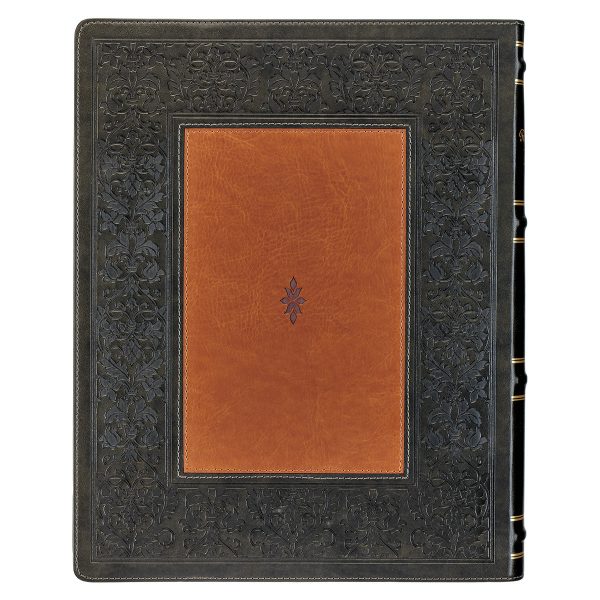 NLT Dark Olive And Brown Faux Leather Flexcover The Family Heritage Bible - Image 8