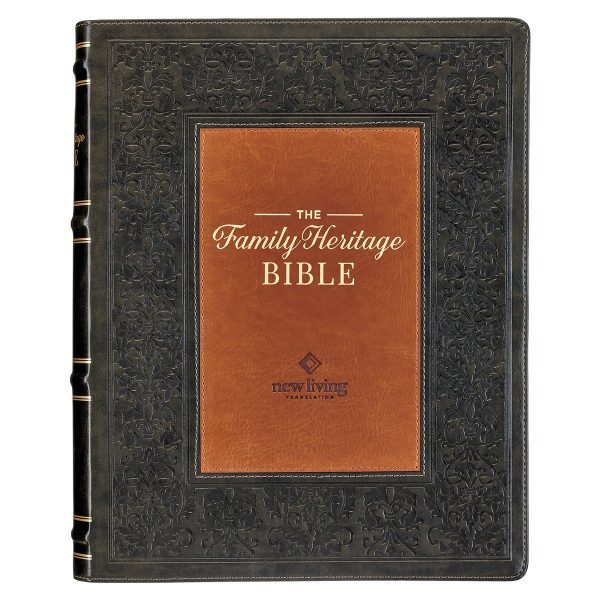 NLT Dark Olive And Brown Faux Leather Flexcover The Family Heritage Bible - Image 7