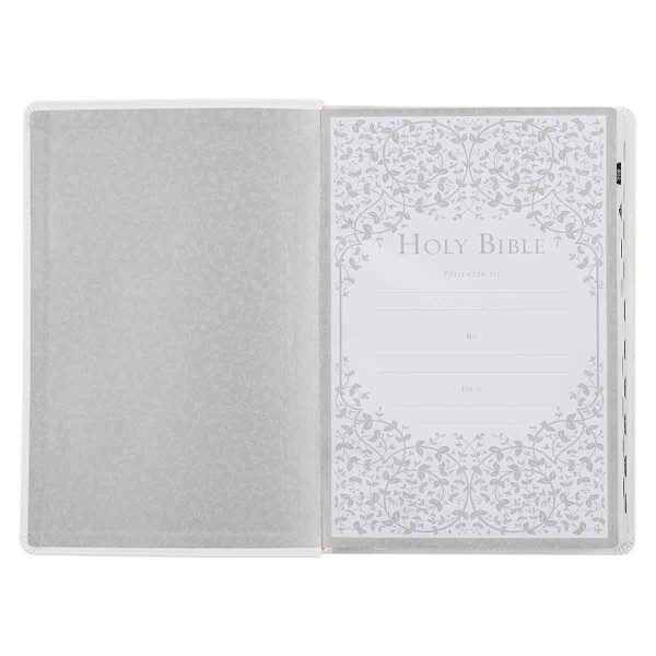 KJV White Faux Leather Thinline Large Print Bible With Thumb Indexing - Image 14