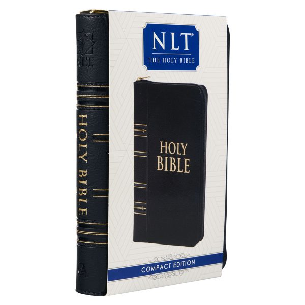 NLT Black Faux Leather Flexcover Compact Bible With Zip - Image 15