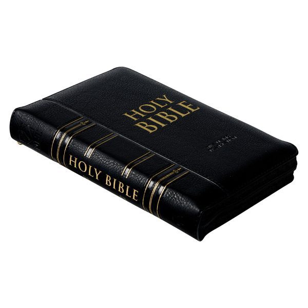 NLT Black Faux Leather Flexcover Compact Bible With Zip - Image 16