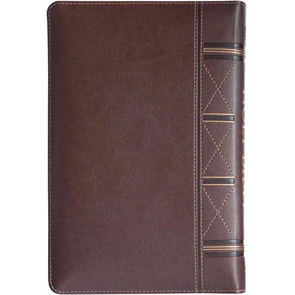 ESV Dark Brown Faux Leather Standard Bible Thumb Indexed With Zip - Image 10