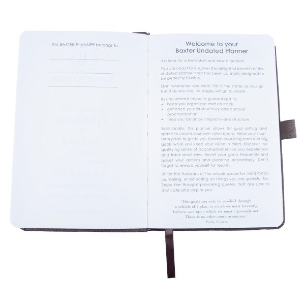 Baxter Undated Planner Pocket Edition Grey (Durable Synthetic Fiber Flexcover) - Image 17