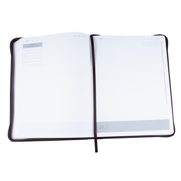 Baxter Undated Planner Large Premium Edition Brown (Durable Synthetic Fibre Flexcover With Zip) - Image 21