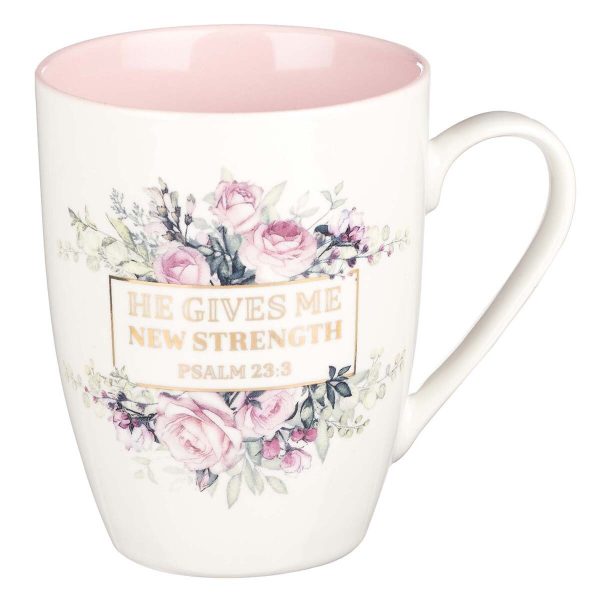 He Gives Me New Strength Mug - Image 1