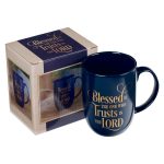 Blessed Is The One Navy Coffee Mug - Image 4