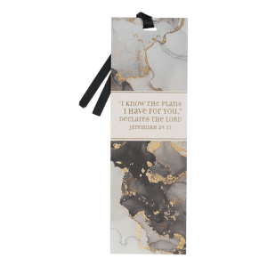 I Know The Plans Marbled Premium Bookmark