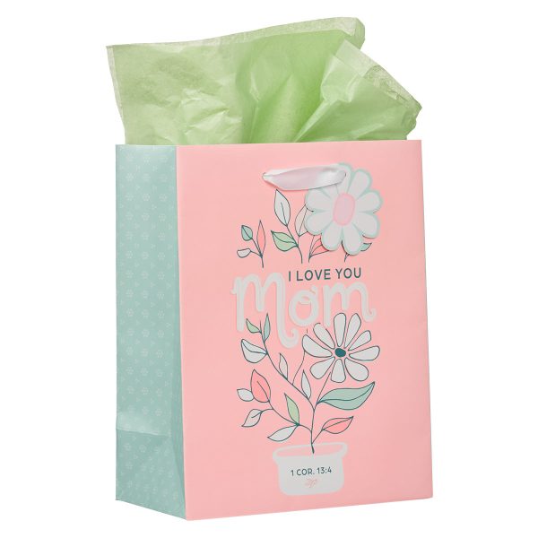 I Love You Mom Medium Gift Bag with Gift Tag - Image 11