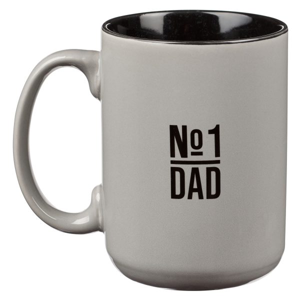 Strong and Courageous No 1 Dad Grey Ceramic Mug - Image 10