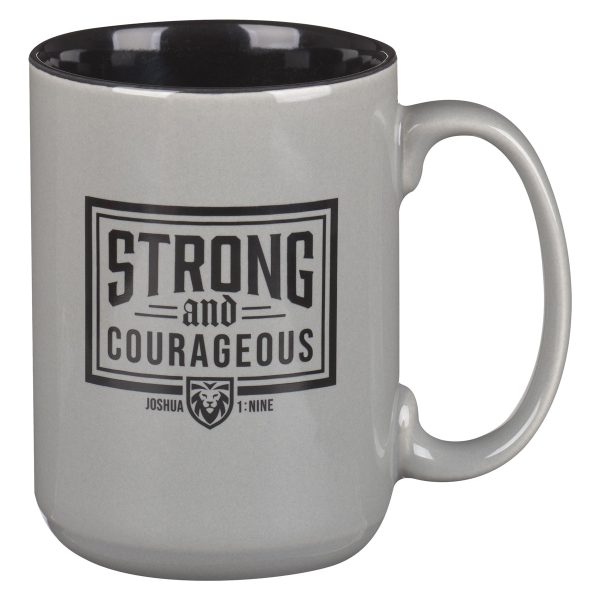 Strong and Courageous No 1 Dad Grey Ceramic Mug - Image 9