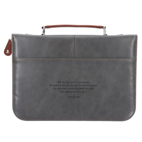 Strong and Courageous Faux Leather Bible Bag - Image 2