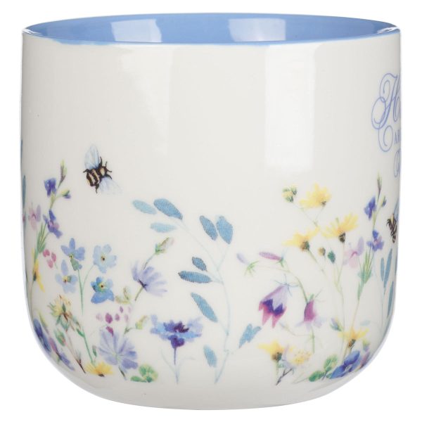 His Mercies Are New Every Morning Ceramic Mug with Blue Interior - Image 3