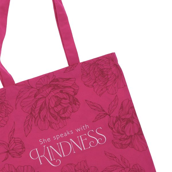 She Speaks with Kindness Canvas Tote Bag - Image 3