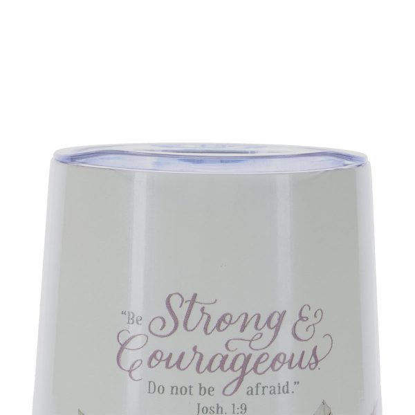 Be Strong and Courageous, Do Not Be Afraid Stainless Steel Travel Mug - Image 3