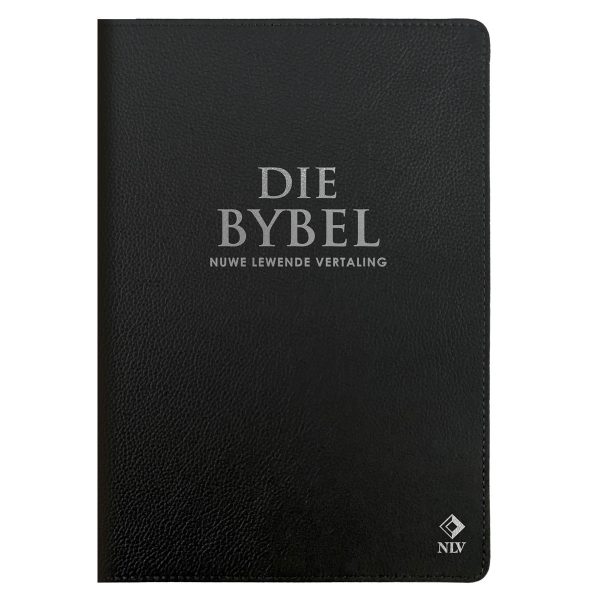 NLV Steenkool Egte Leer Grootdruk Bybel - Image 1