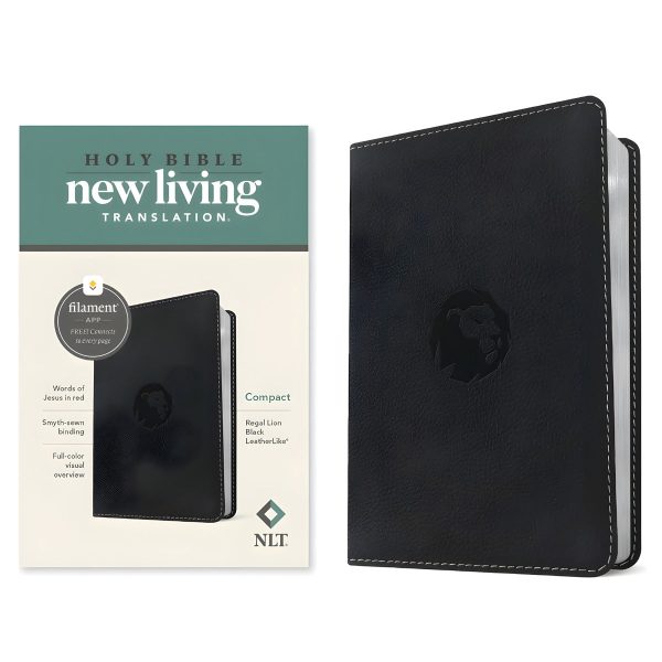 NLT Black Imitation Leather Filament Compact Bible - Image 2