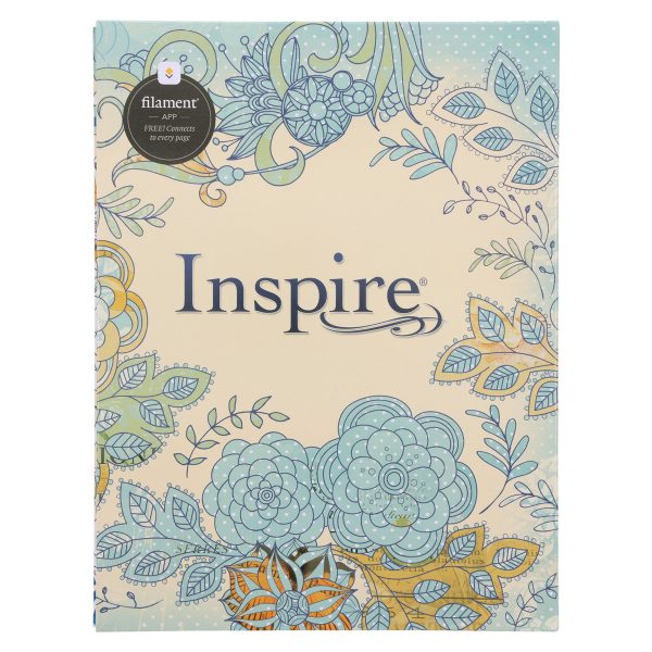 NLT Cream Floral Paperback Inspire Filament-Enabled Bible - Image 21