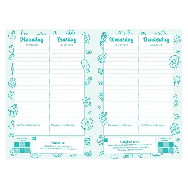 2026 Skooldagboek - Dagbeplanner vir Meisies - Sagteband - Image 2