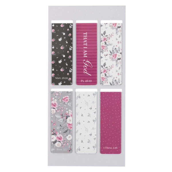 Pink Roses Magnetic Bookmarks Set Of 6 - Image 14