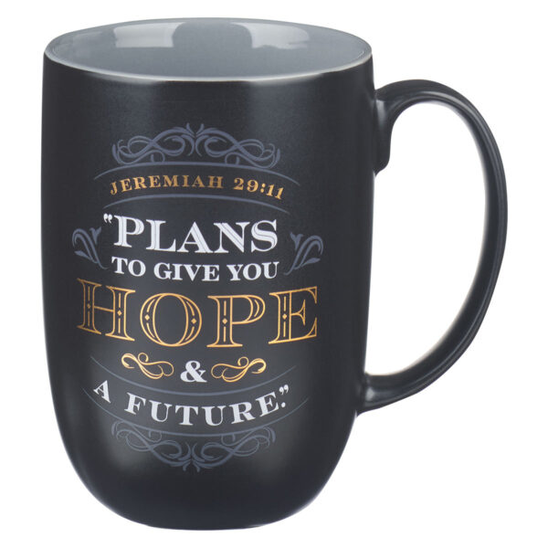 Plans To Give You Hope And A Future Black And Grey Ceramic Mug - Jer 29:11 - Image 16