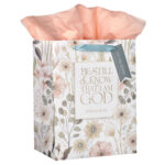 Be Still & Know That I Am God Large Portrait Gift Bag with Gift Tag - Image 3