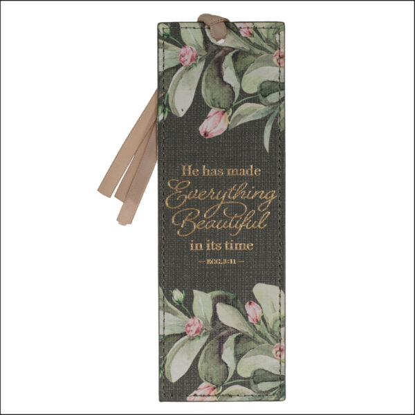 He Has Made Everything Beautiful in Its Time Faux Leather Bookmark - Image 9