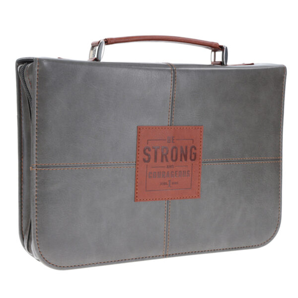 Strong and Courageous Faux Leather Bible Bag - Image 7
