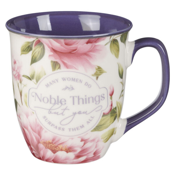 Many Women Do Noble Things But You Surpass Them All Ceramic Mug with Blue Interior - Image 7
