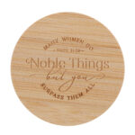 Many Women Do Noble Things but You Surpass Them All Lavender Breeze Scented Candle with Bamboo Lid - Image 15