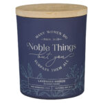 Many Women Do Noble Things but You Surpass Them All Lavender Breeze Scented Candle with Bamboo Lid - Image 13