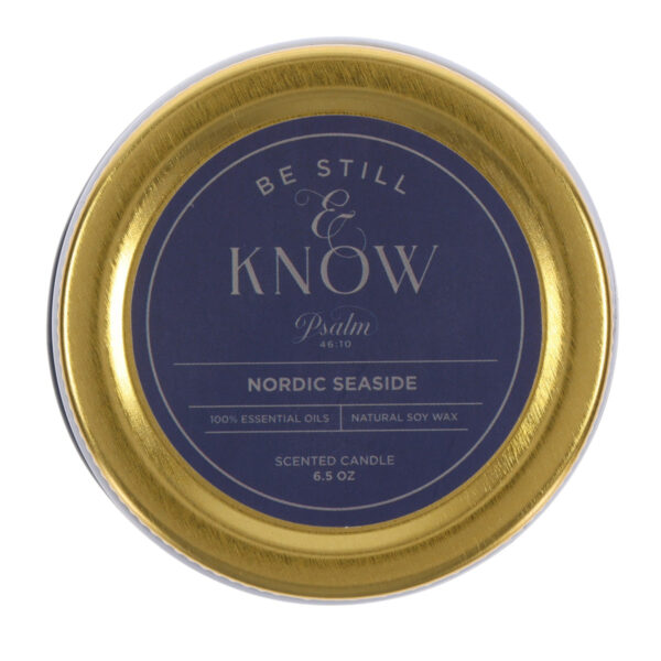 Be Still and Know Nordic Seaside Scented Candle with Screw Top Lid - Image 15