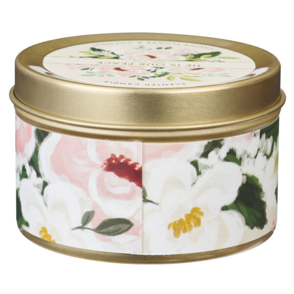 He Is Our Peace Cactus Flower and Coconut Scented Candle in Tin - Image 14