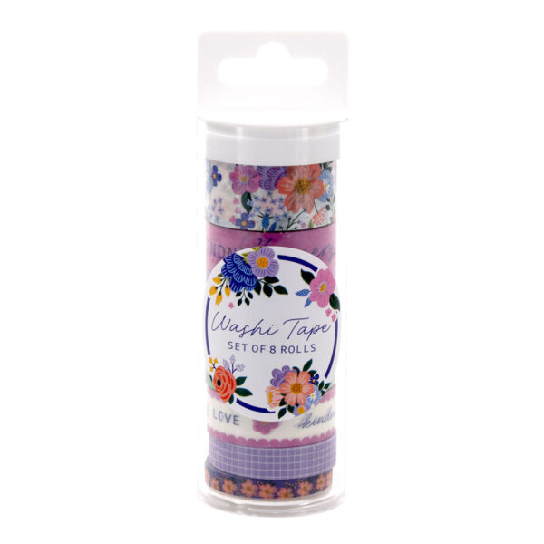 Blooms of Joy Eight-Piece Washi Tape Set - Image 2