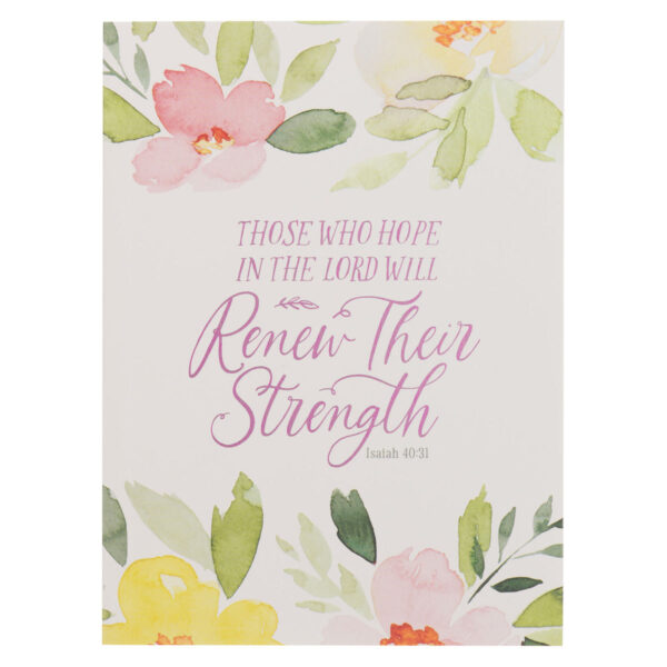 Those Who Hope In the Lord Will Renew Their Strength Floral Notebook - Image 1