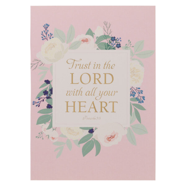 Trust in the Lord with All Your Heart Floral Notebook - Image 1