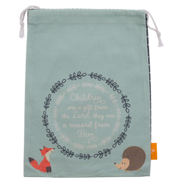 Children Are A Gift From The Lord Large Cotton Drawstring Bag - Ps. 127:3 - Image 10