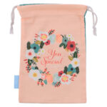 You Are Special Peach Small Cotton Drawstring Bag - Image 9
