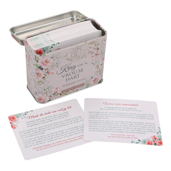 Krag vir ’n Vrou Se Hart Afrikaans Cards In Tin - 150 Dagstukke vir Vroue - Image 29
