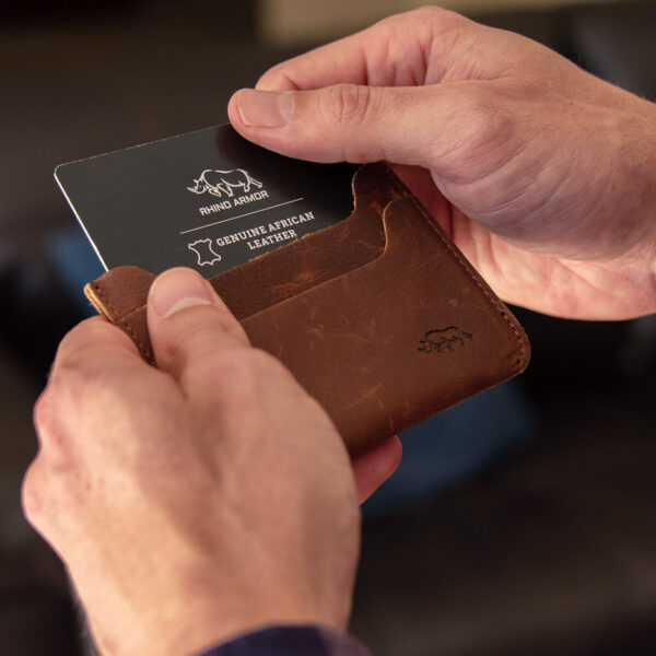 Genuine African Leather Brown Card Holder - Image 24
